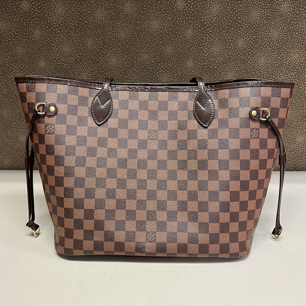 🔥🔥🔥Authentic Louis Vuitton Damier Ebene Neverfull MM Tote Shoulder Bag - Picture 4 of 16